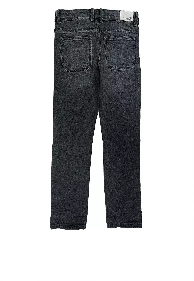 Turned-Up Straight Jeans