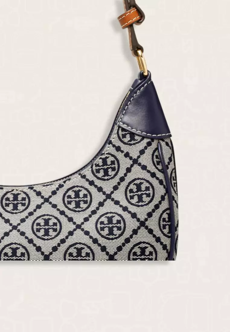 Tory Burch T Monogram Crescent Bag Tory Navy