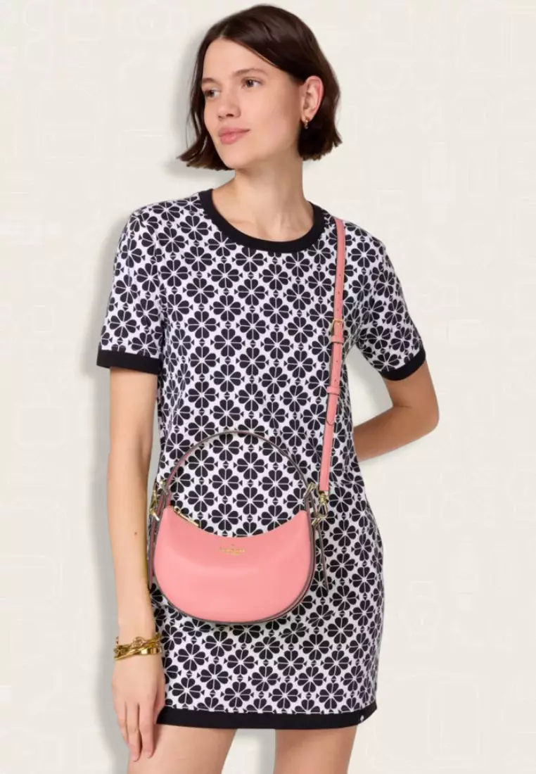 Kate Spade Madison Saffiano Leather Crescent Shoulder Bag Terracotta