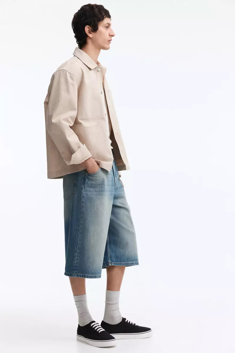 Baggy denim shorts