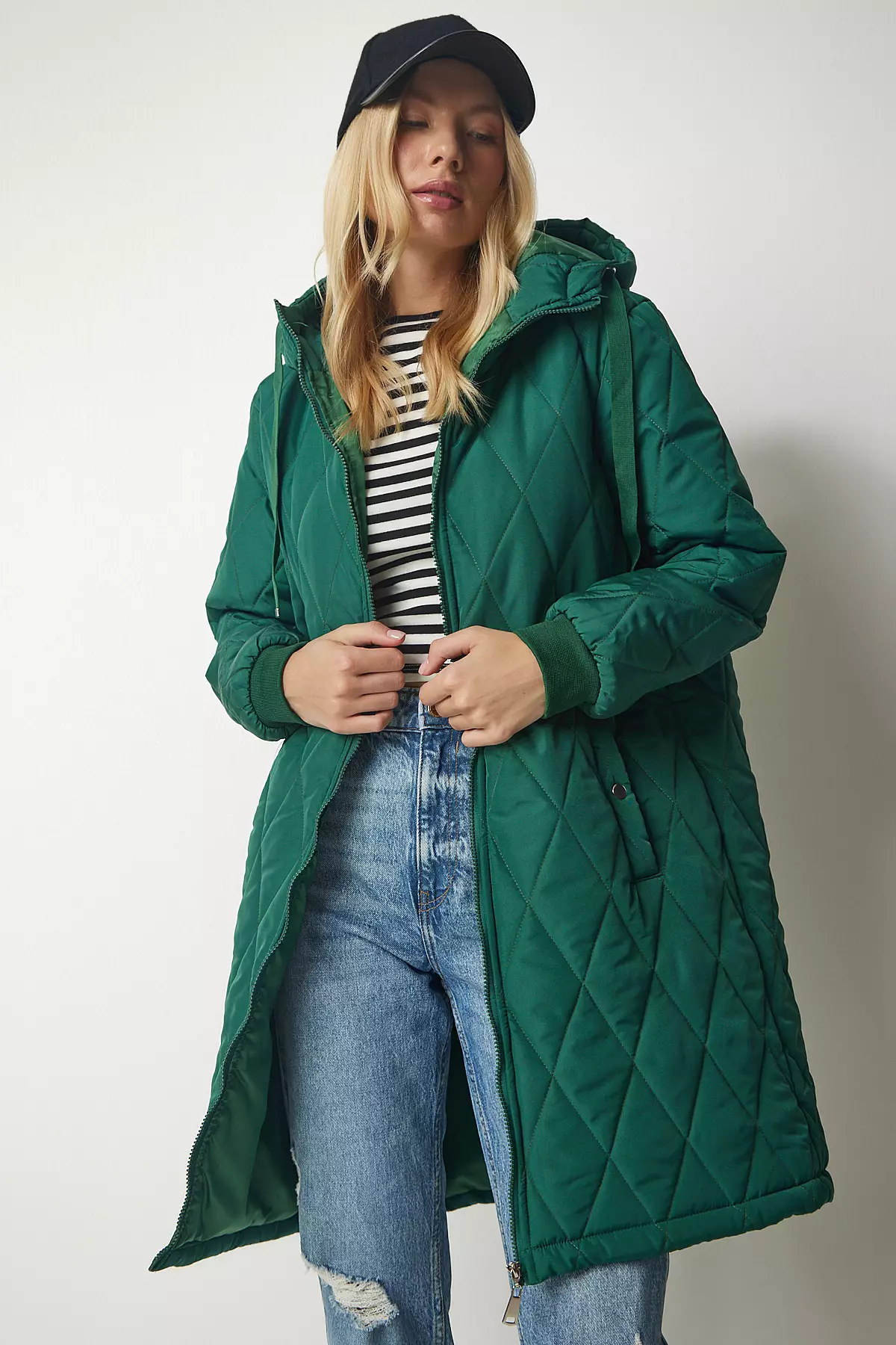 Next green padded on sale coat