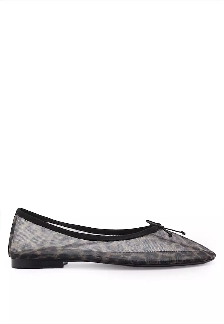 Discount on Mango  shoes - SKU: Leopard Semi-Transparent Ballerinas