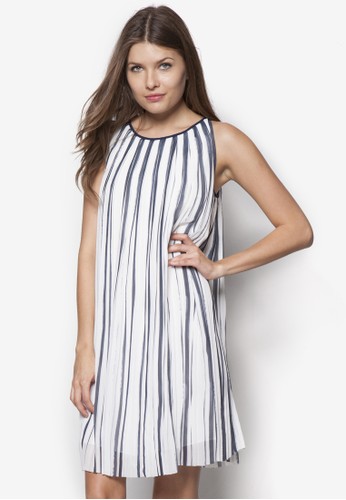 條esprit 香港 outlet紋無袖連身裙, 服飾, 洋裝