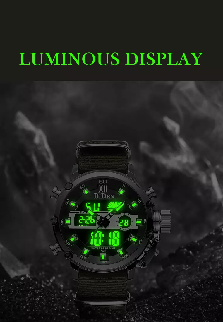 jam tangan pria fashion simple bisnis mesh belt chronograph casual jam