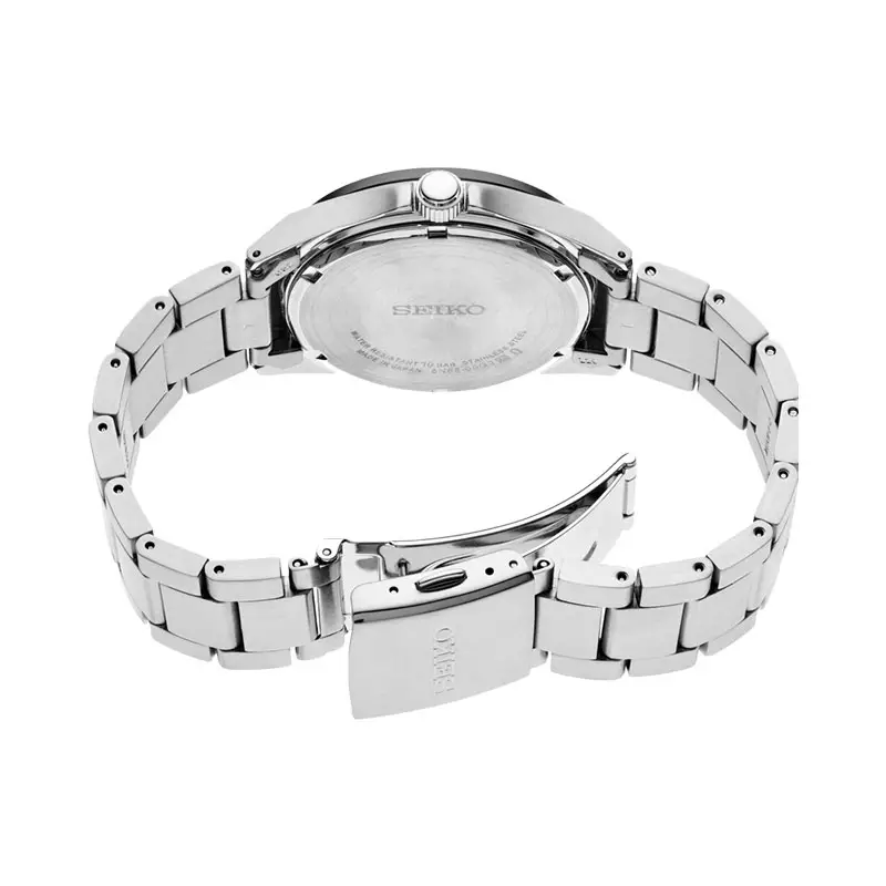 Jam Tangan Pria Seiko Classic SUR507P1 Essentials Grey Dial Stainless Steel Strap