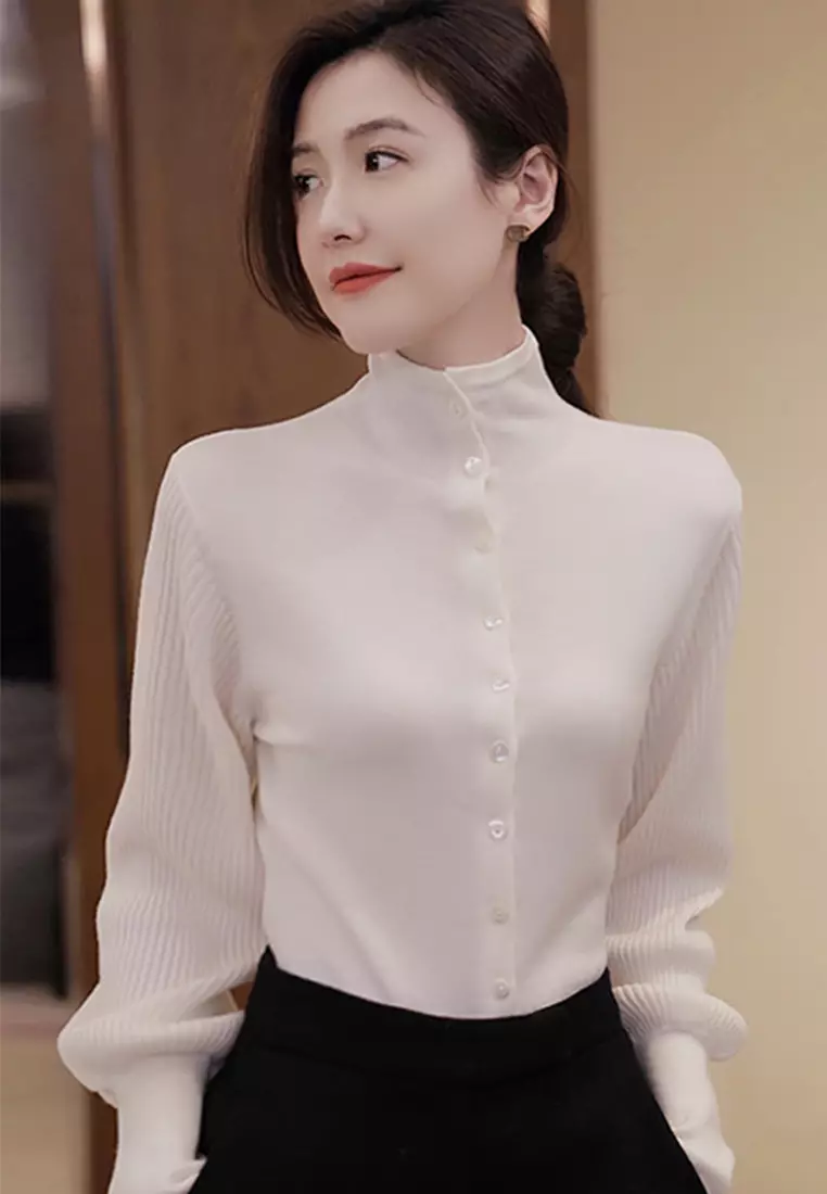 Pure wool womens knitwear top