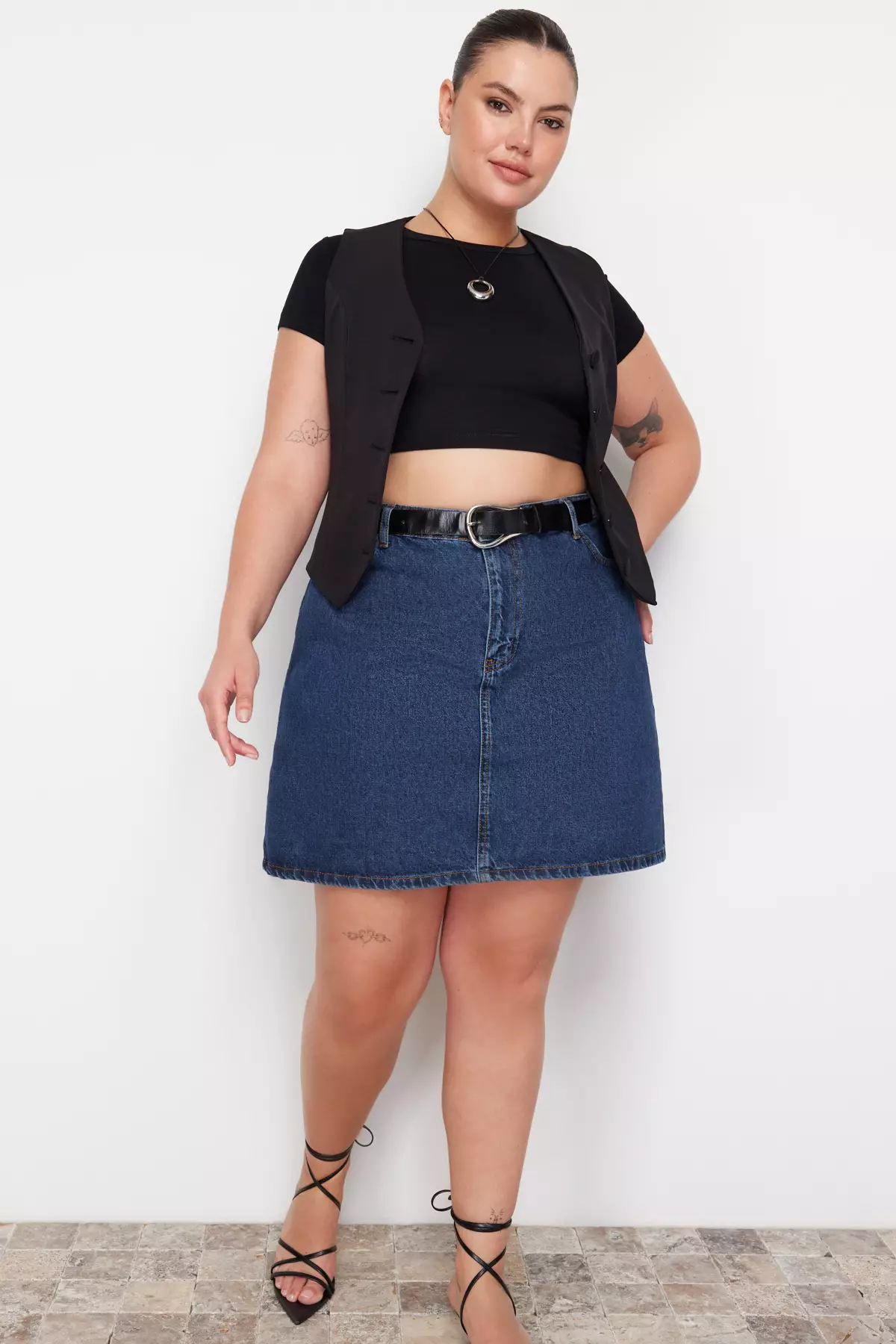 Denim Short Skirt