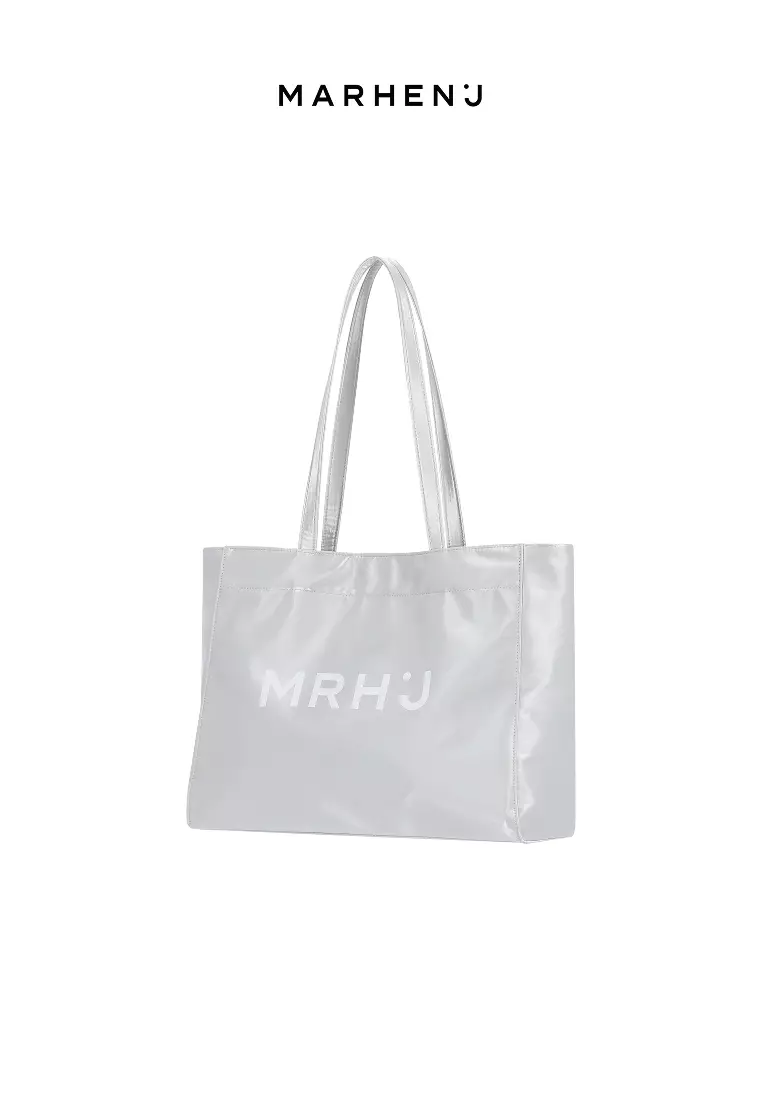 BONA Nylon Shoulder Bag Silver