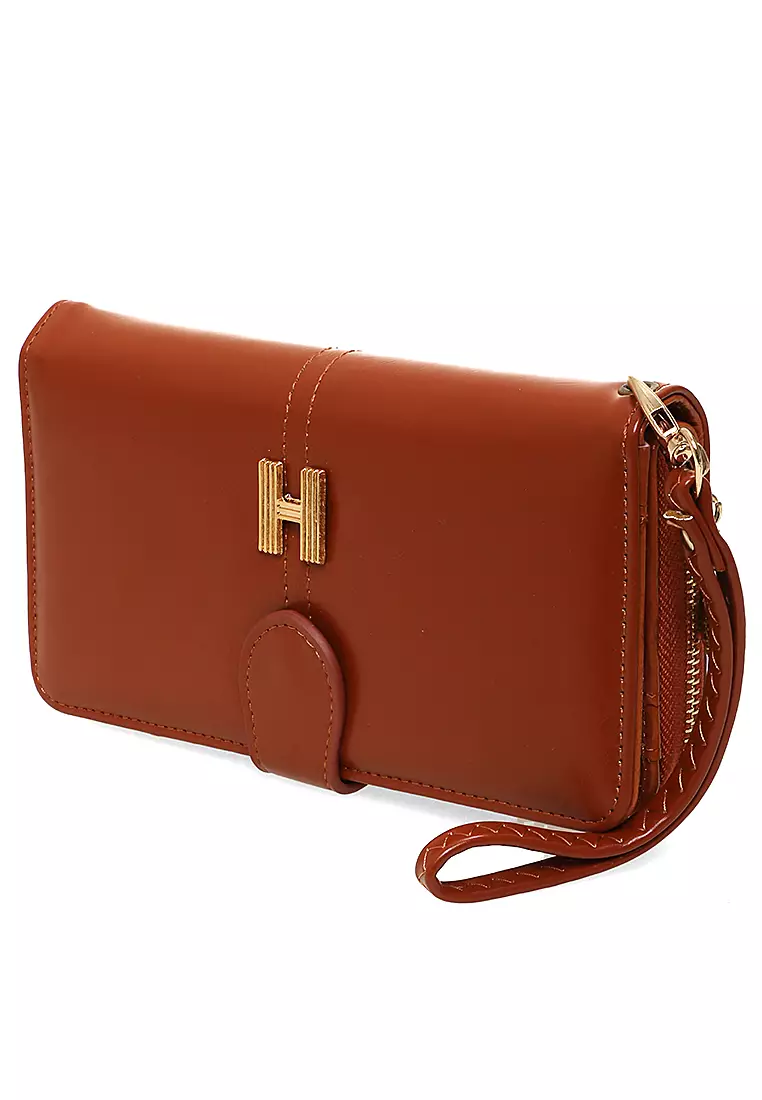 Dive Dompet Panjang Wanita Premium Wallet Casual Many Slot Material Leather Kulit ORIGINAL - Brown