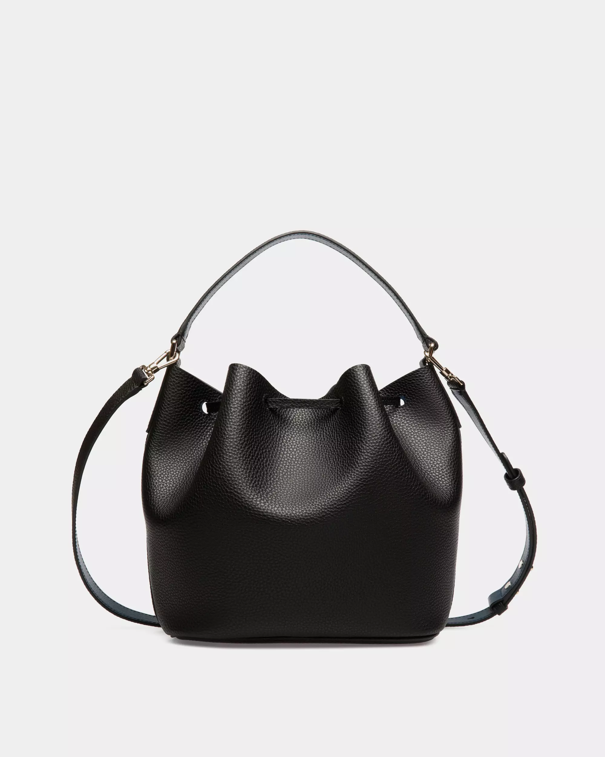 Bally Blyss Bucket Bag In Grained Leather - Black