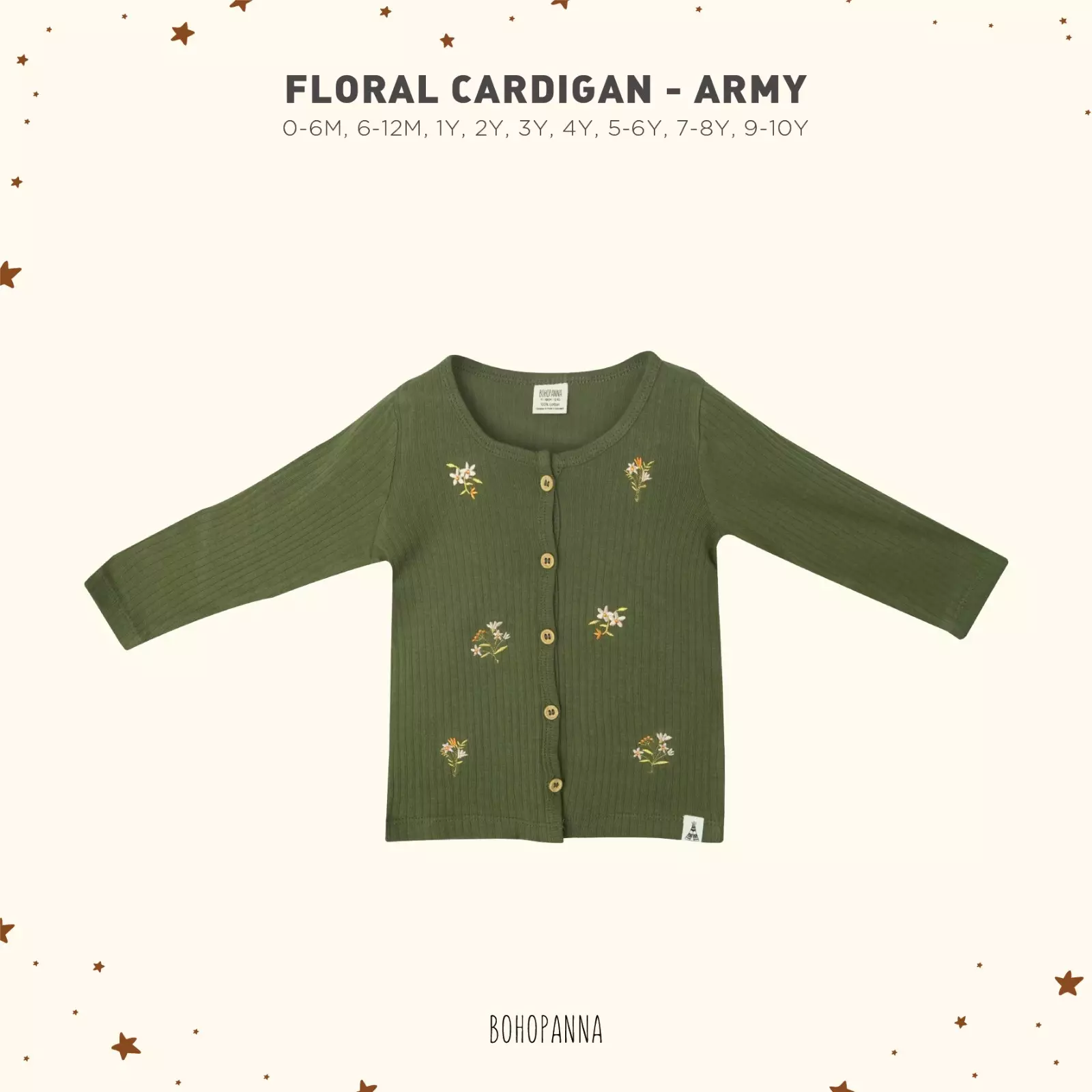 BOHOPANNA - FLORAL CARDIGAN - CARDIGAN ANAK PEREMPUAN