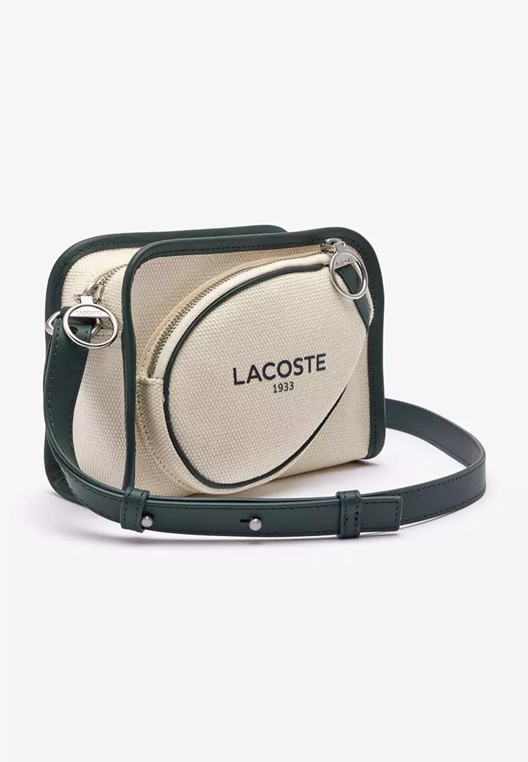 Lacoste Square Minimal Shoulder Bag Grey Women