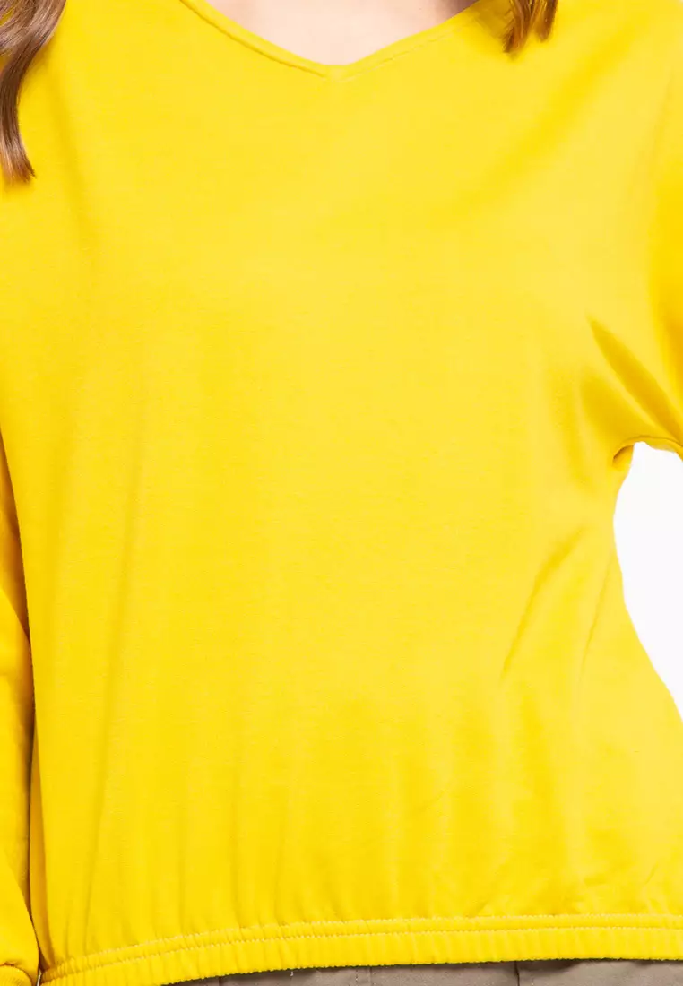Sweater Atasan Lengan Panjang Mustard
