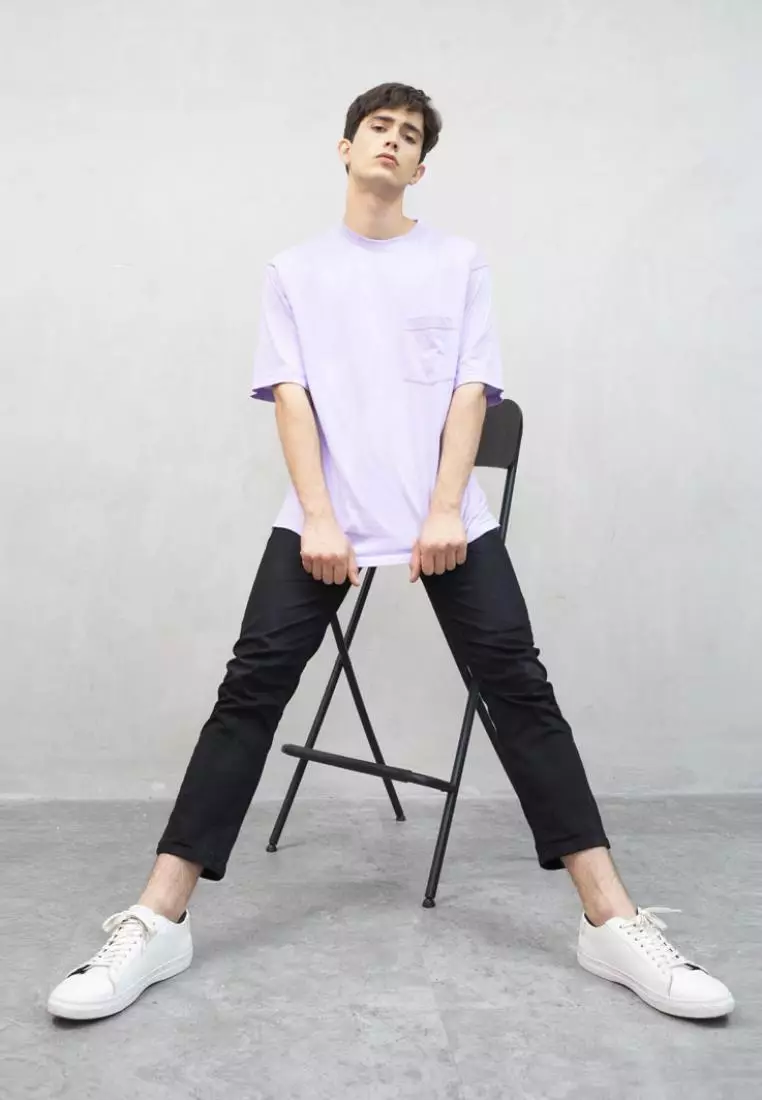 kaos oversized polos oversize shirt lilac