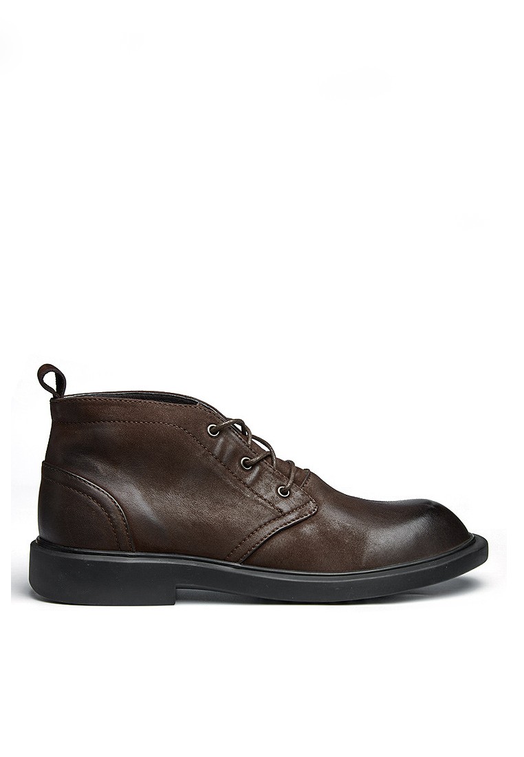 VANSA Trendy Lace-up Leather Martin Boots VSM-B21353