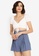 ZALORA BASICS white Broderie Ruched Front Crop Top 44C73AAC101AE5GS_1