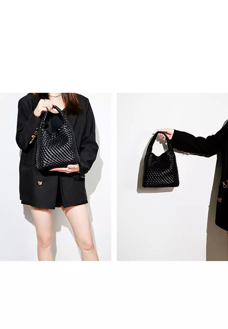 Faux Leather Woven Tote Bag CX-B988