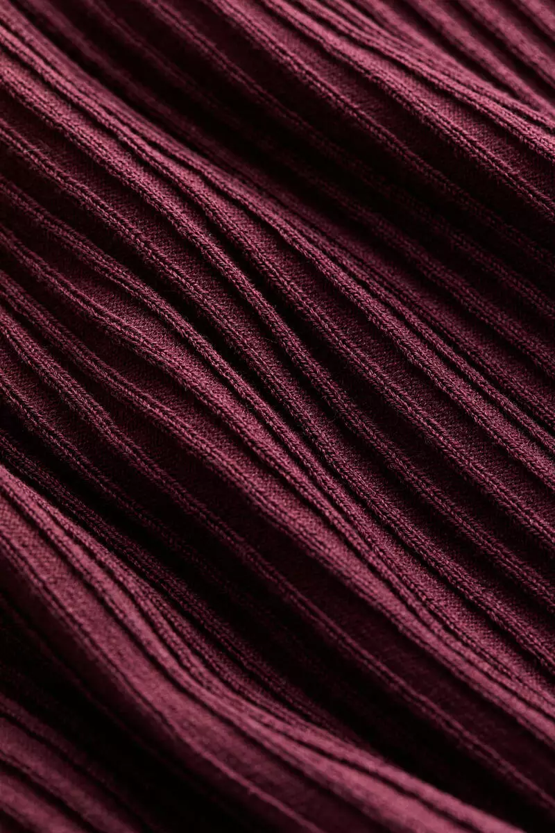 Rib-knit turtleneck dress