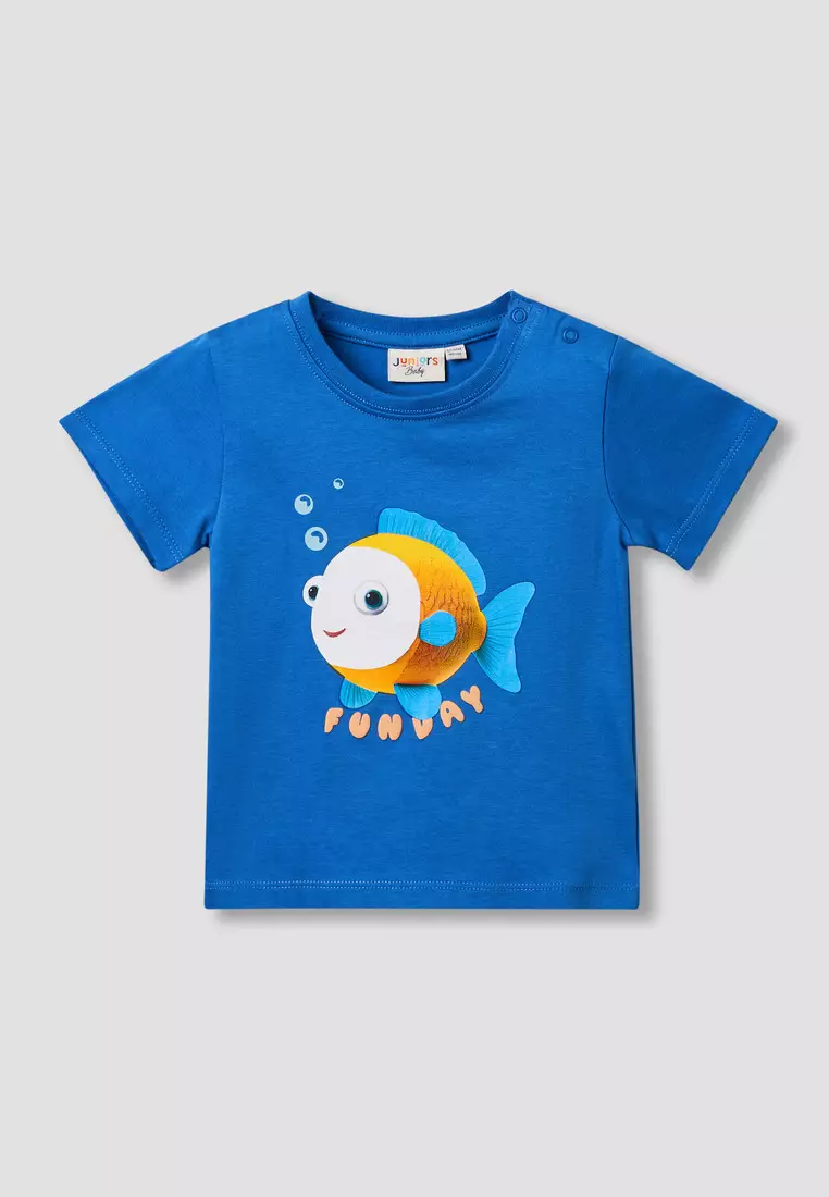 Babyshop Juniors Crew Neck Short Sleeves T-Shirt With Fish Print