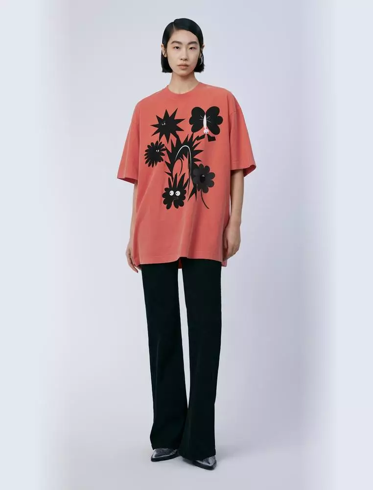 Loose Fit Printed Short Sleeve T-Shirt