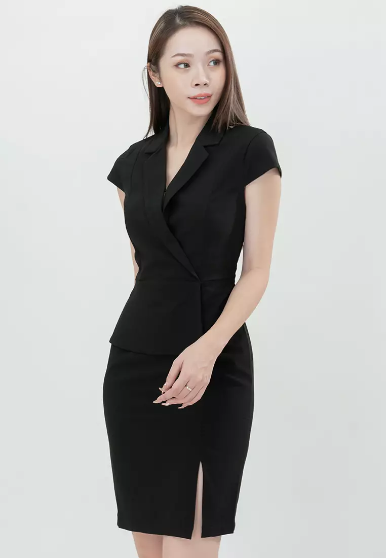 Slim Fit V-Neckline Mini Dress