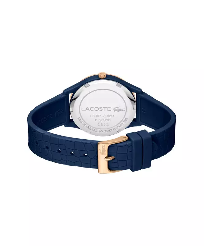 LADIES CROCODELLE WATCH BLUE GOLD