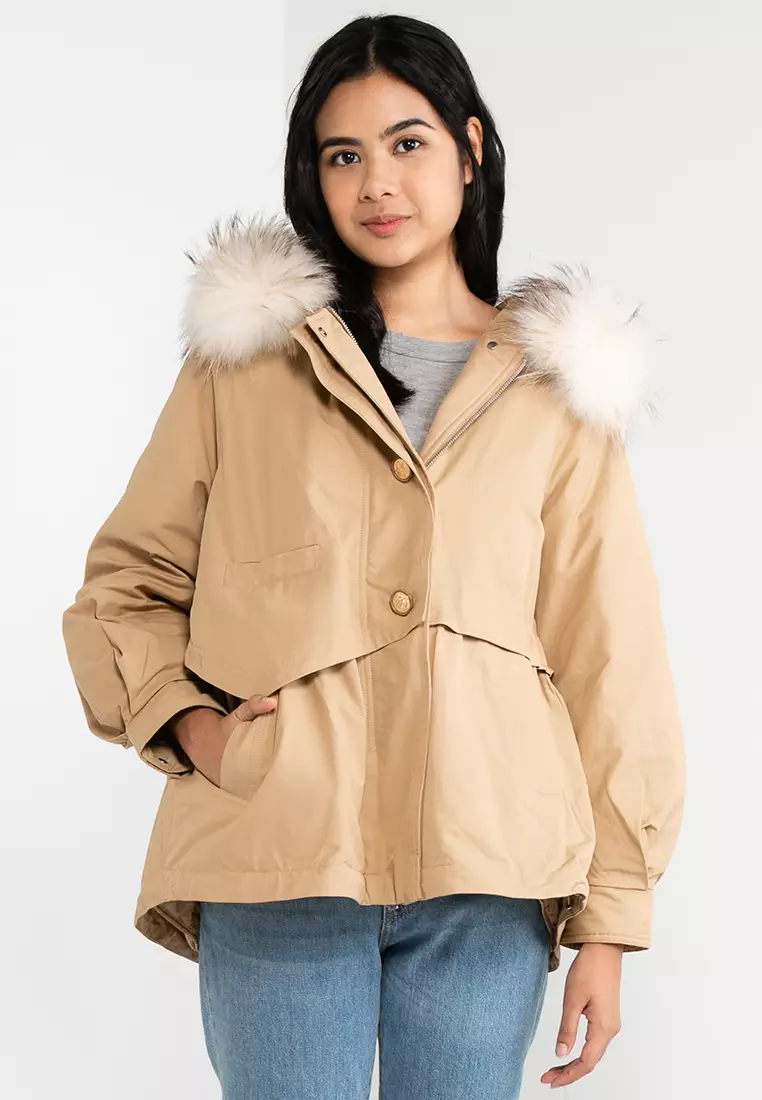 Men's Thick Fur Collar Hooded Parka - Warm Down Jacket with Wool Liner for Winter - Stylish & Cozy Outerwear main image 1
