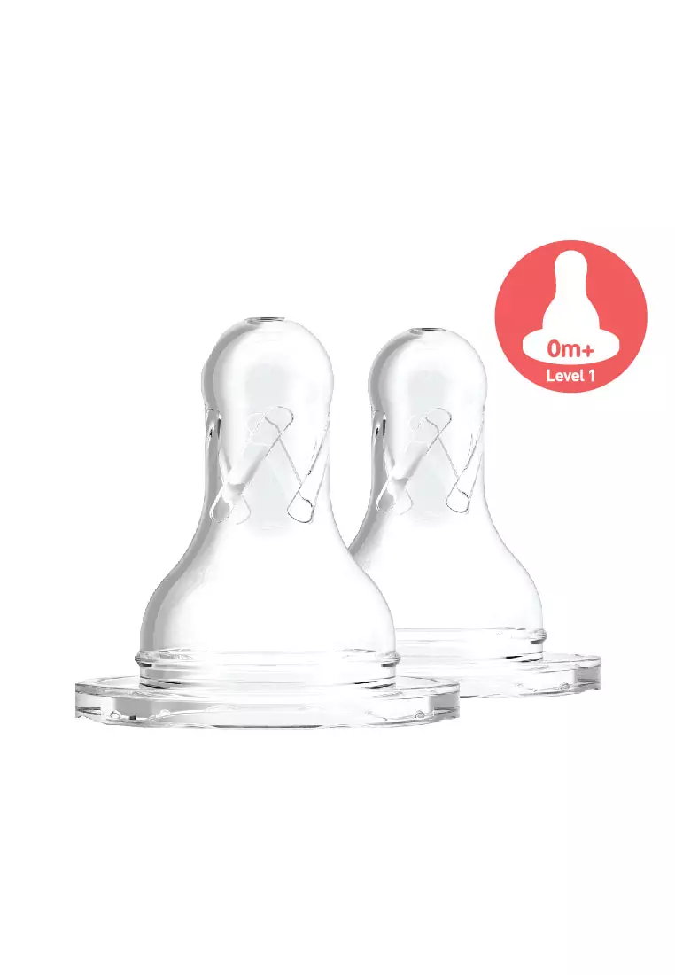 Dr. Brown's 2-Pack Natural Flow Y-Cut Wide-Neck Nipple - white