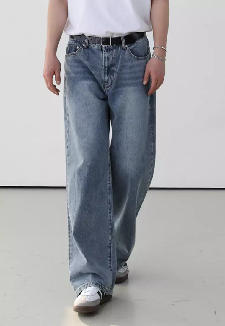 2024 vintage cotton jeans straight leg pants CA24090317BL