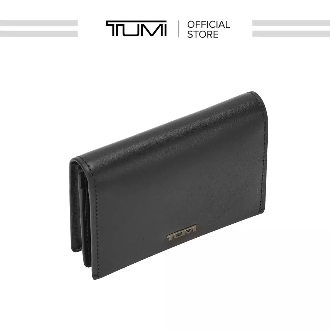 TUMI - Gusseted Card Case - Black Smooth
