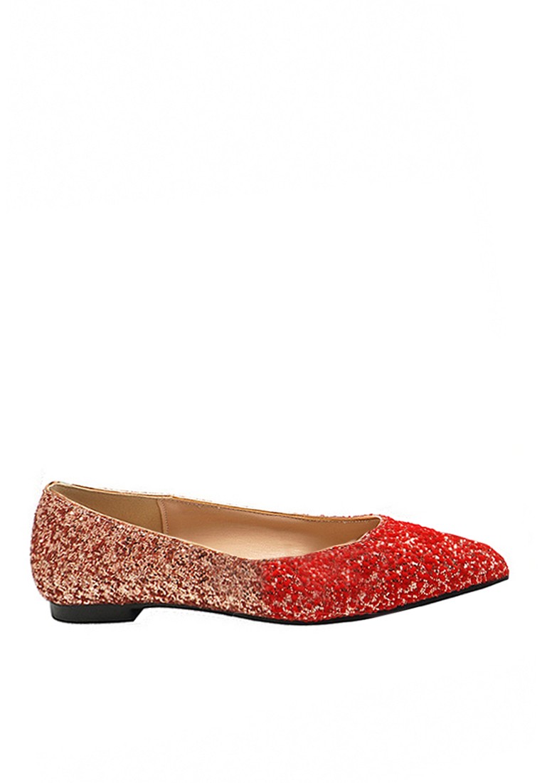 VANSA Two Tone Sequins Evening and Bridal Flat shoes VSW-P5846020