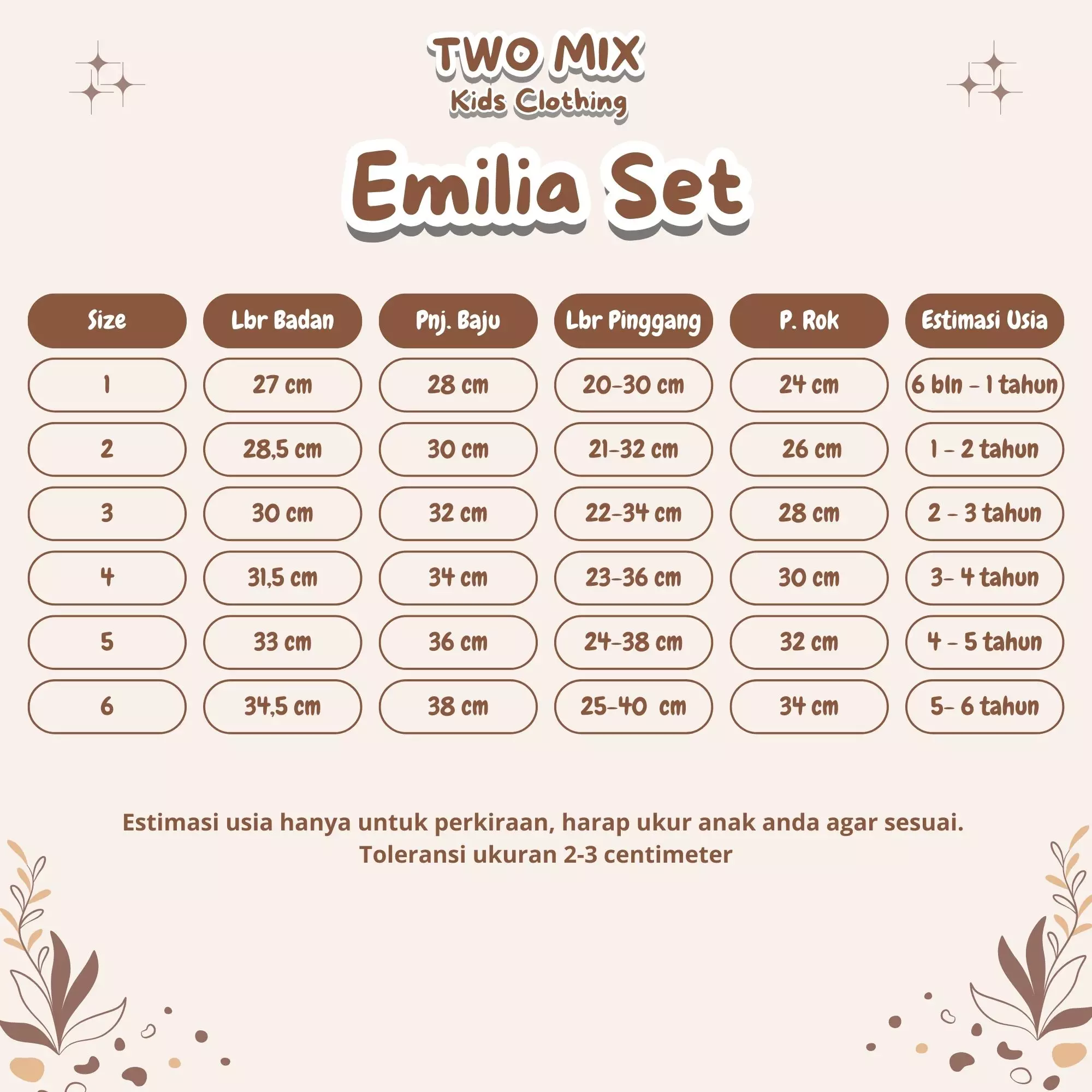 Two Mix - Emilia Setelan Baju Rok Anak Perempuan Gemas + Tas Lucu 1-6 Tahun 4412 Dusty Pink