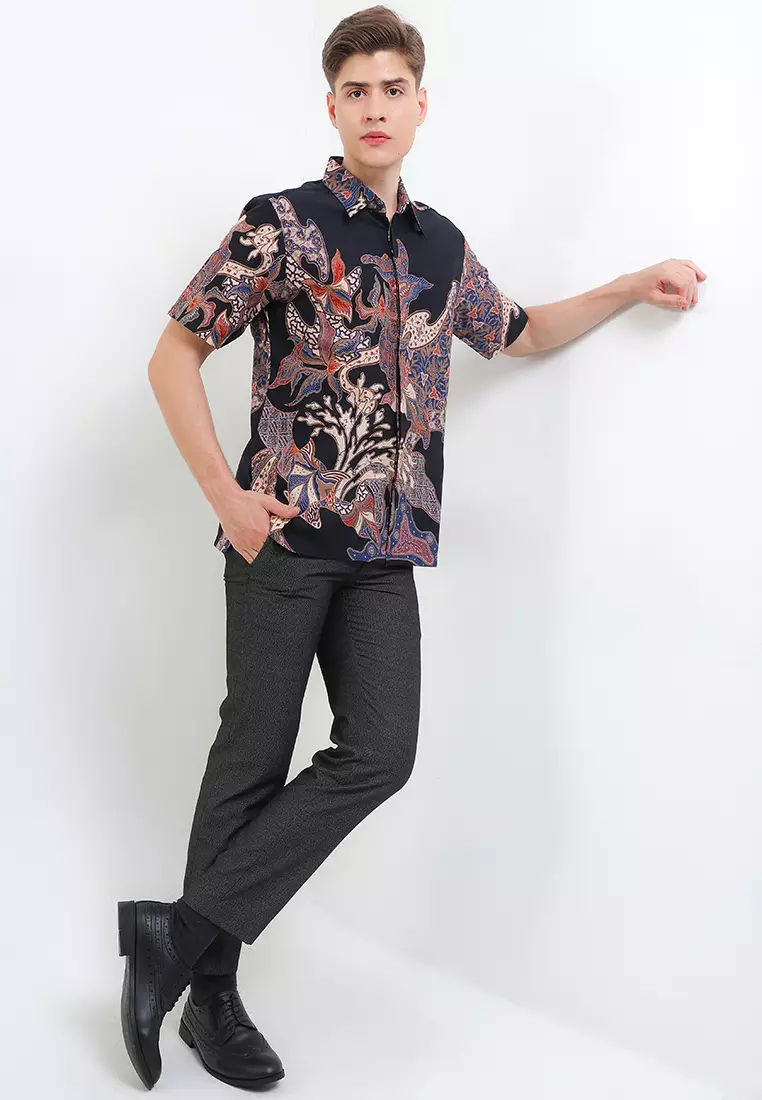 Hem Body Fit Batik Daun