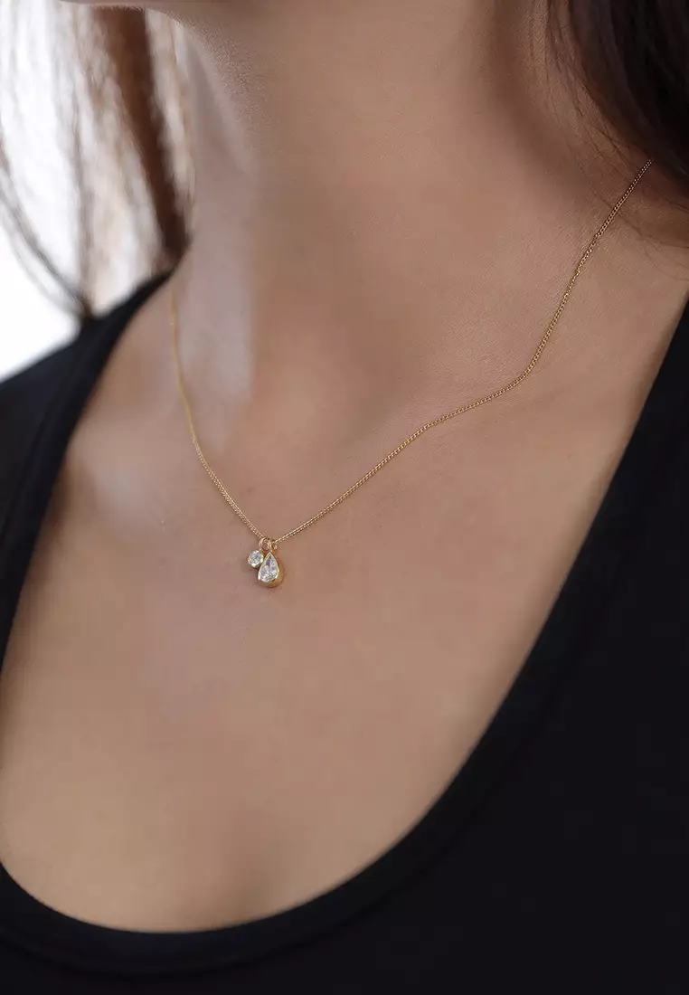 Necklace Drop Zirconia Minimalist