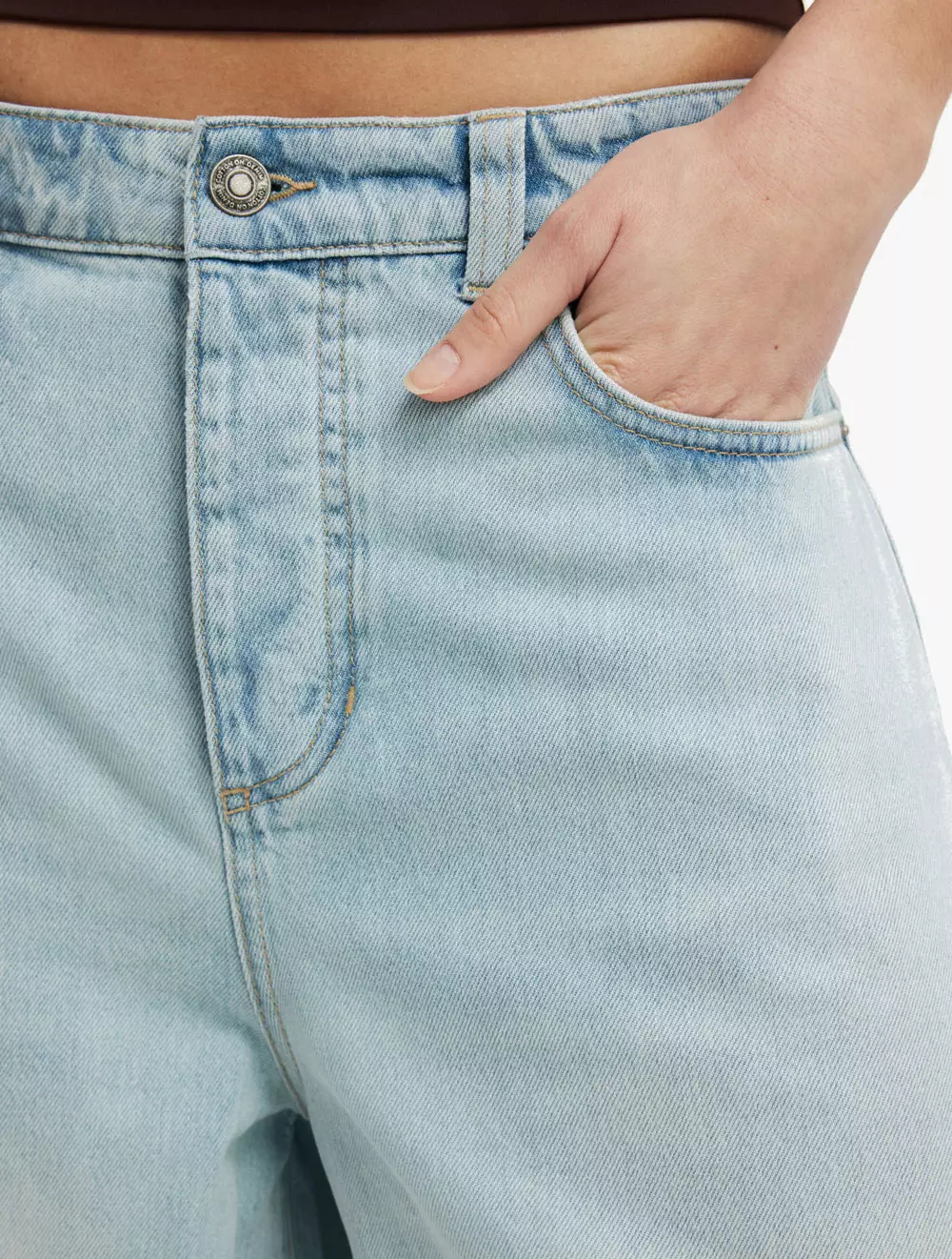 COTTON ON - JEANSWEAR - LYOCELL WIDE DENIM JORT