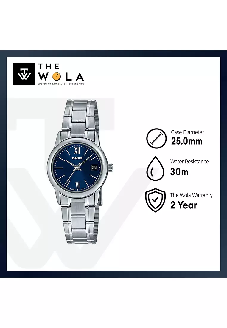 Women's Analog LTP-V002D-2B3 Silver Stainless Steel Watch