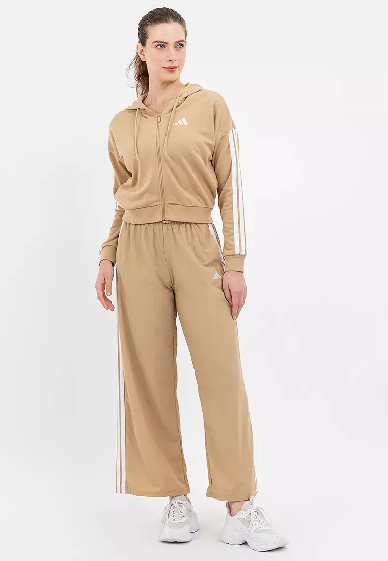 Essentials 3-Stripes French Terry Full-Zip Hoodie