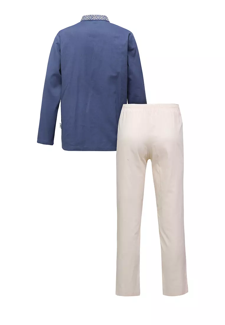 Pito Dito Boy Zaiman Setelan Panjang Koko Anak Navy - Size 14