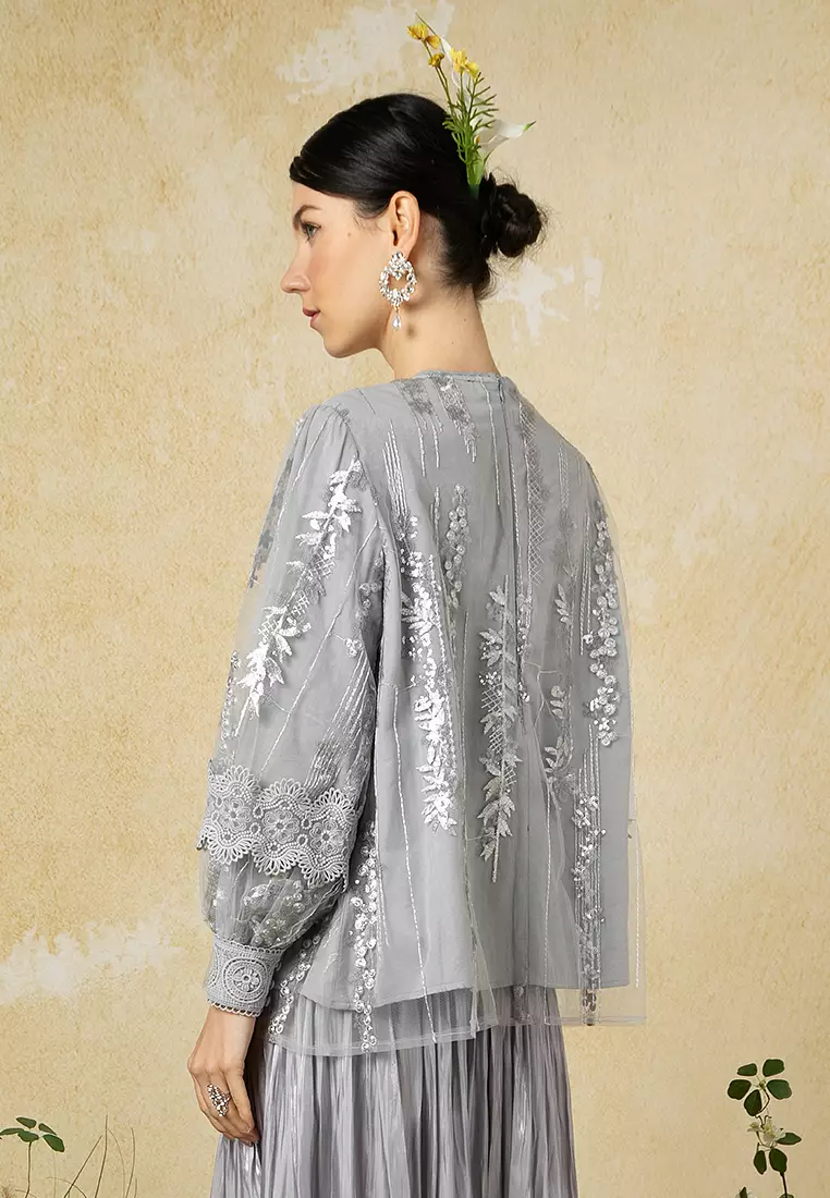 Batari Lace Sequin Top