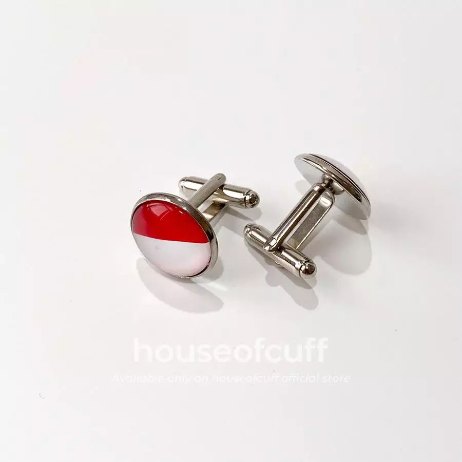Houseofcuff Cufflinks Kancing Manset  Bendera Indonesia