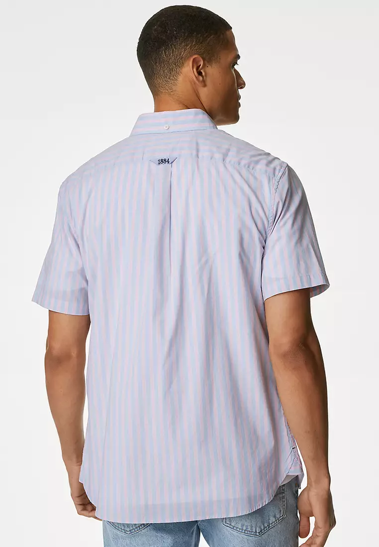 Easy Iron Striped Oxford Shirt