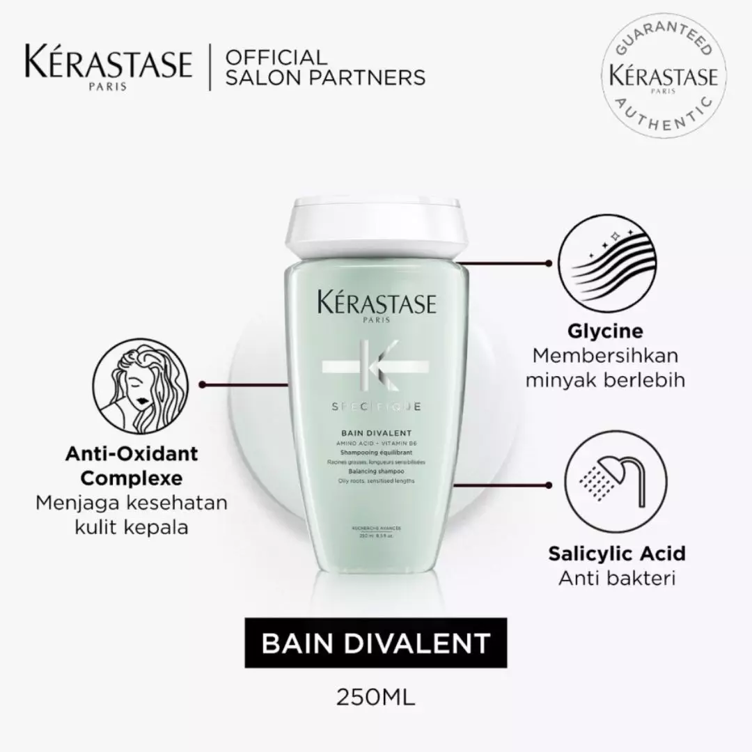 Kerastase Bain Divalent 500ml Shampoo for Oily Scalp - Shampo untuk Rambut Lepek & Kulit Kepala Berminyak