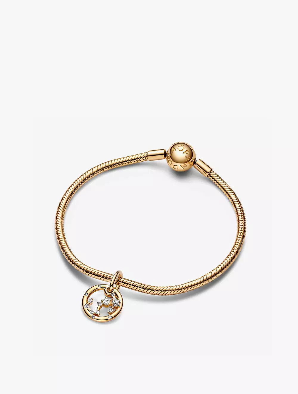 Scorpio zodiac 14k gold-plated dangle with clear cubic zirconia