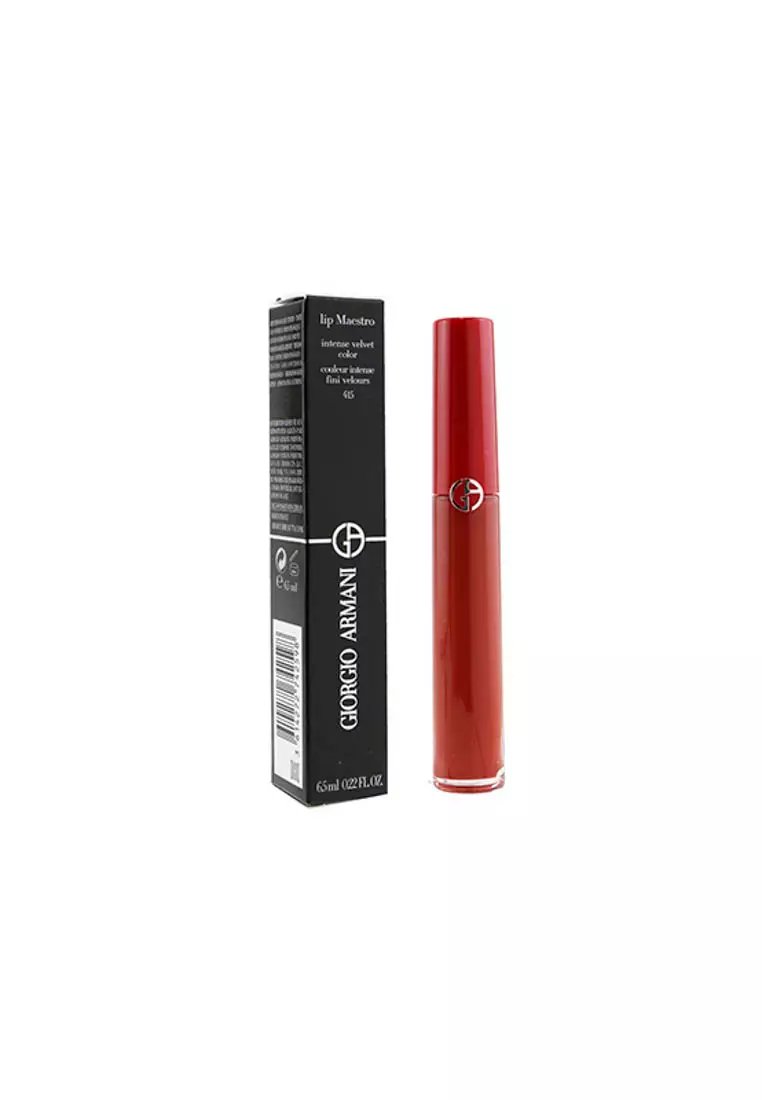 GIORGIO ARMANI Lip Maestro Intense Velvet Color Liquid Lipstick 415 Red Wood 6.5ml 0.22oz