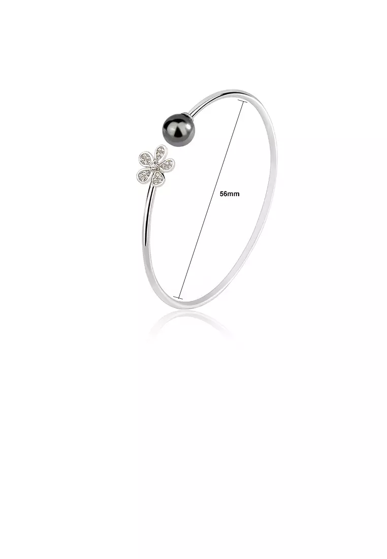 Buy Glamorousky 925 Sterling Silver Fashion Simple Flower