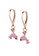 Her Jewellery gold Dolphin Hoop Earrings (Light Pink, Rose Gold ) - Made with Swarovski Crystals 3A34FAC053D568GS_3