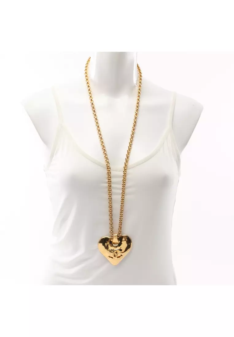 Chanel gold heart necklace Outlet