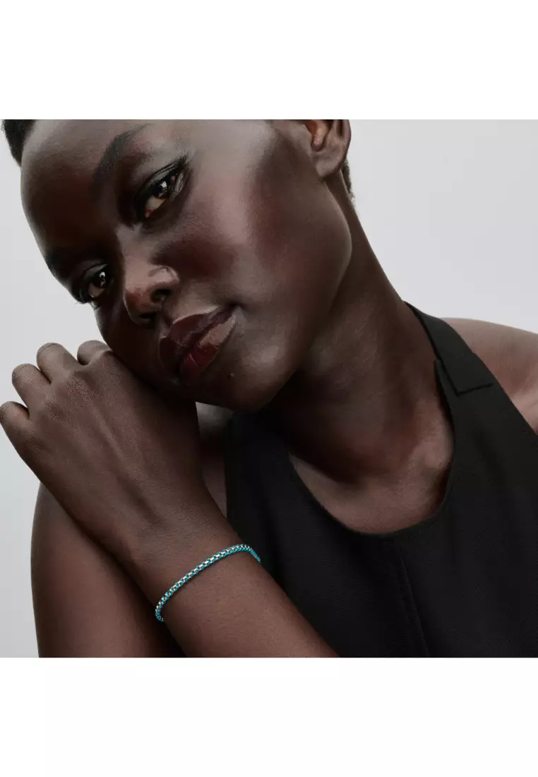 Buy Pandora Blue Cord Snake Chain Bracelet 2026 Online | ZALORA