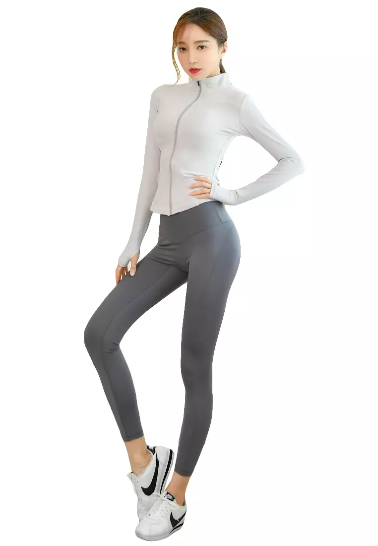 (3PCS) Quick Dry Running Fitness Yoga Dance Set (Tops+Bra+Bottoms)