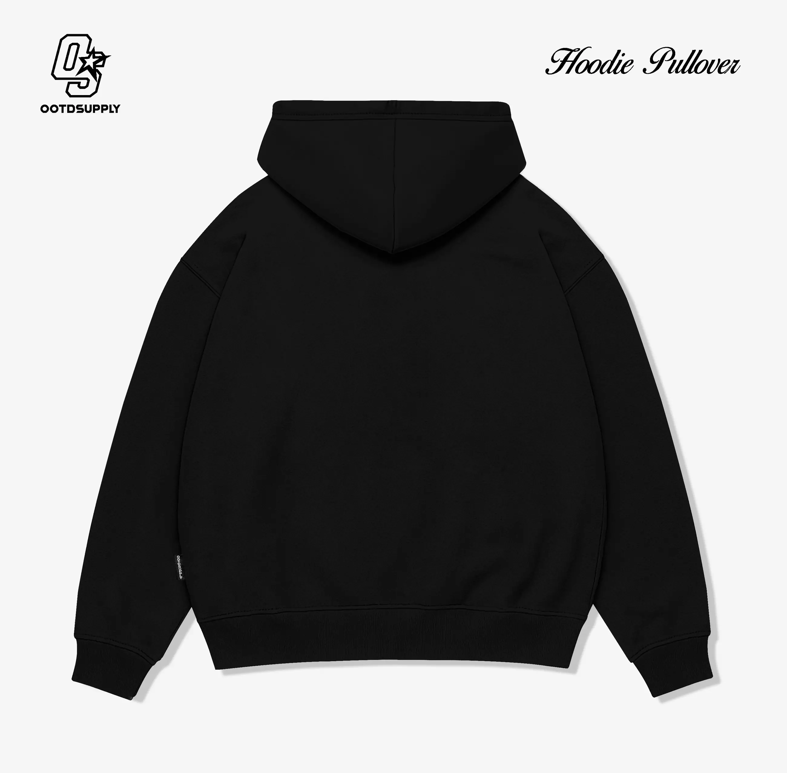 OOTDSUPPLY - Pullover Hoodie Essence Black | Racing Series | Pria & Wanita OS-HD-084